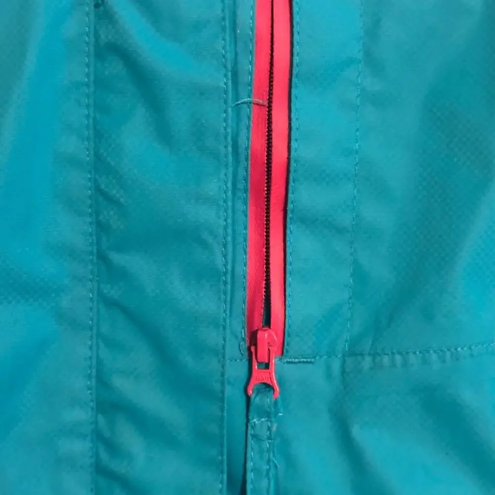 Mountain Warehouse Girls Waterproof Hooded Rain Jacket Blue Pink Size 9-10